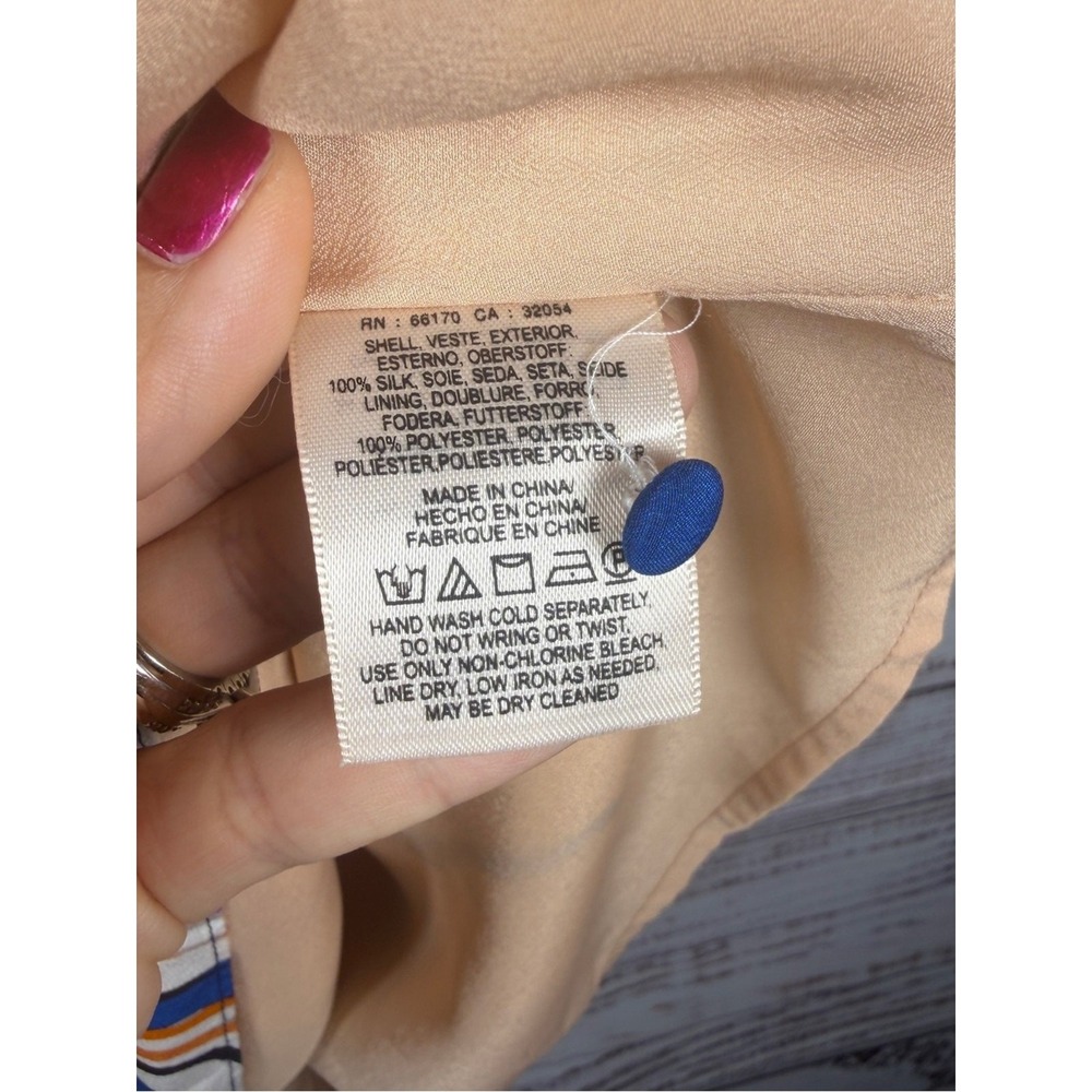 Anthropologie Maeve Vero Silk Floral Colorblock Shift Dress Medium - Picture 6 of 11